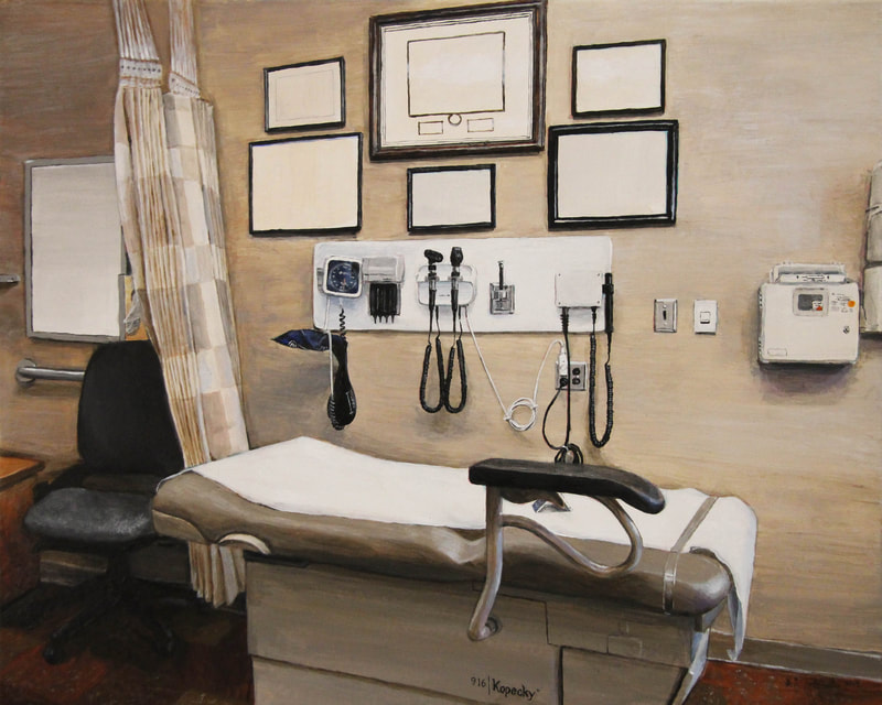 May Kopecky Familiarity and Comfort by May Ling Kopecky Acrylic painting doctor's office