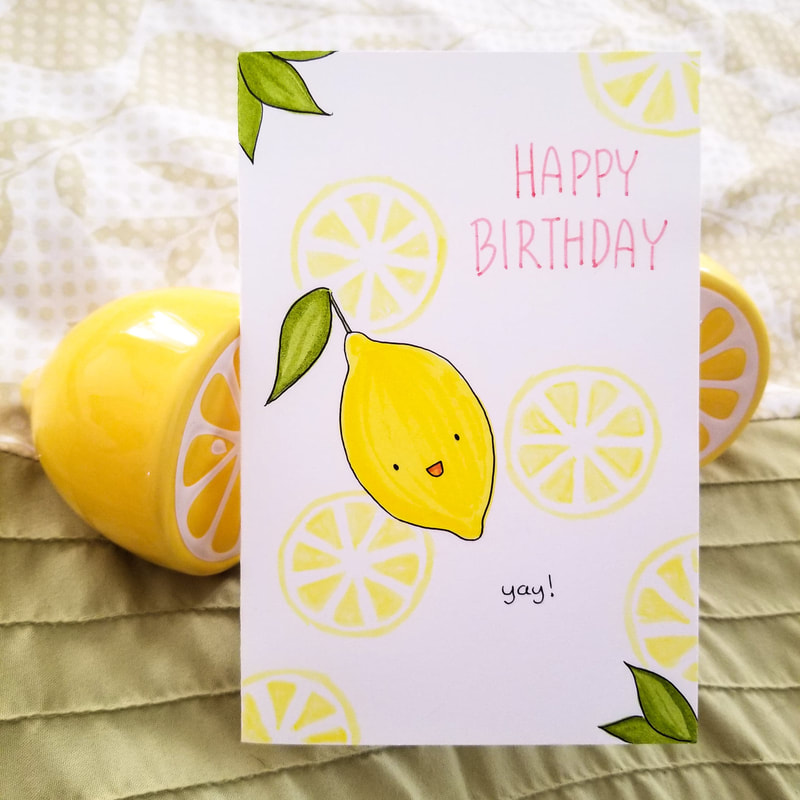 May Kopecky lemon birthday card by May Ling Kopecky