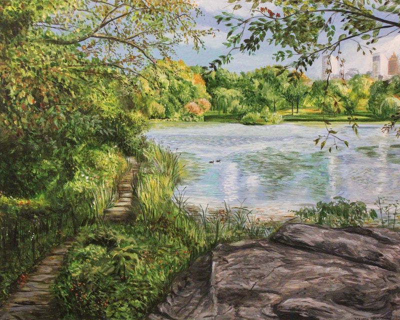 May Kopecky Central Park by May Ling Kopecky Acrylic Painting Nature